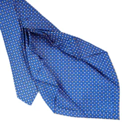 CRAVATTA SARTORIALE 9 PIEGHE IN SETA BLUETTE Microfantasia fiore