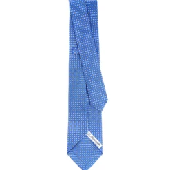 CRAVATTA SARTORIALE 9 PIEGHE IN SETA BLUETTE Microfantasia fiore