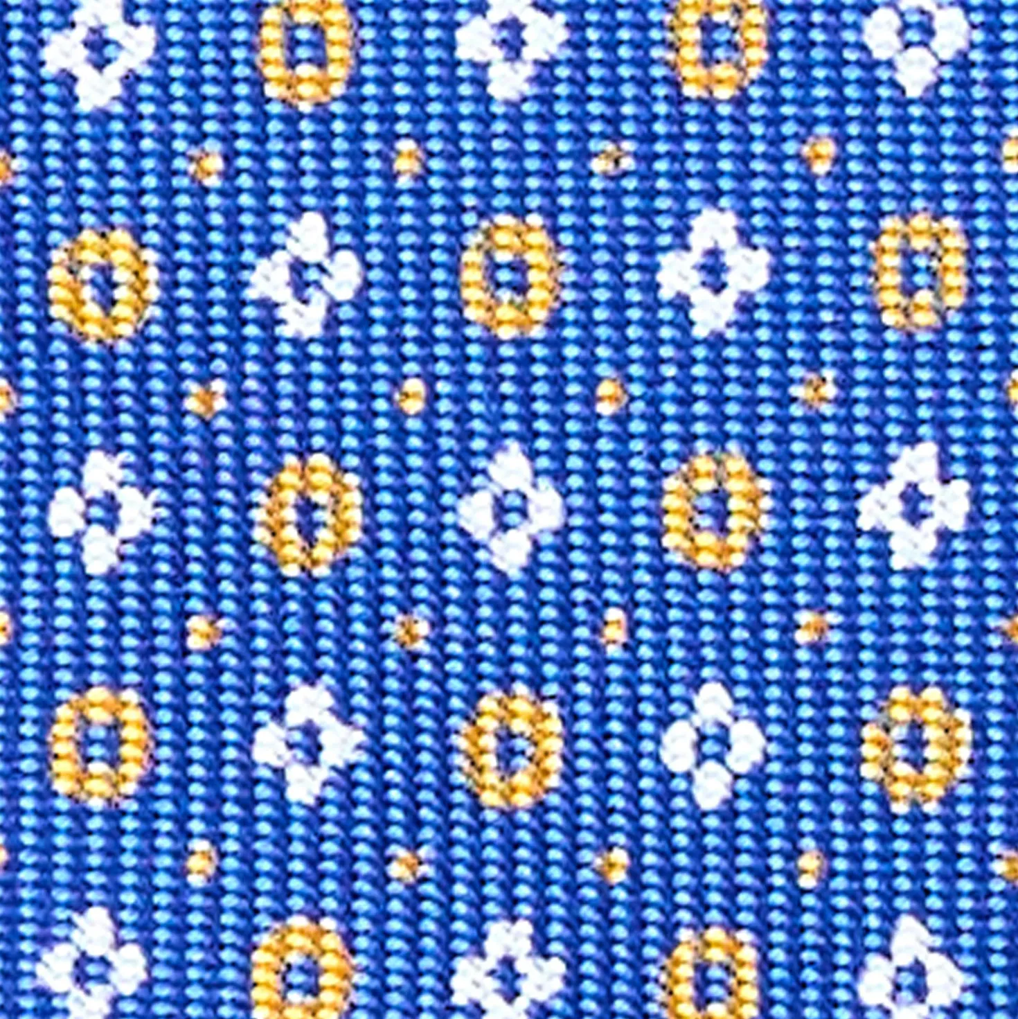 CRAVATTA SARTORIALE 9 PIEGHE IN SETA BLUETTE Microfantasia fiore