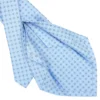 CRAVATTA SARTORIALE 5 PIEGHE IN SETA AZZURRA Microfantasia fiore