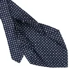 CRAVATTA SARTORIALE 9 PIEGHE IN SETA BLU SCURO Microfantasia fiore