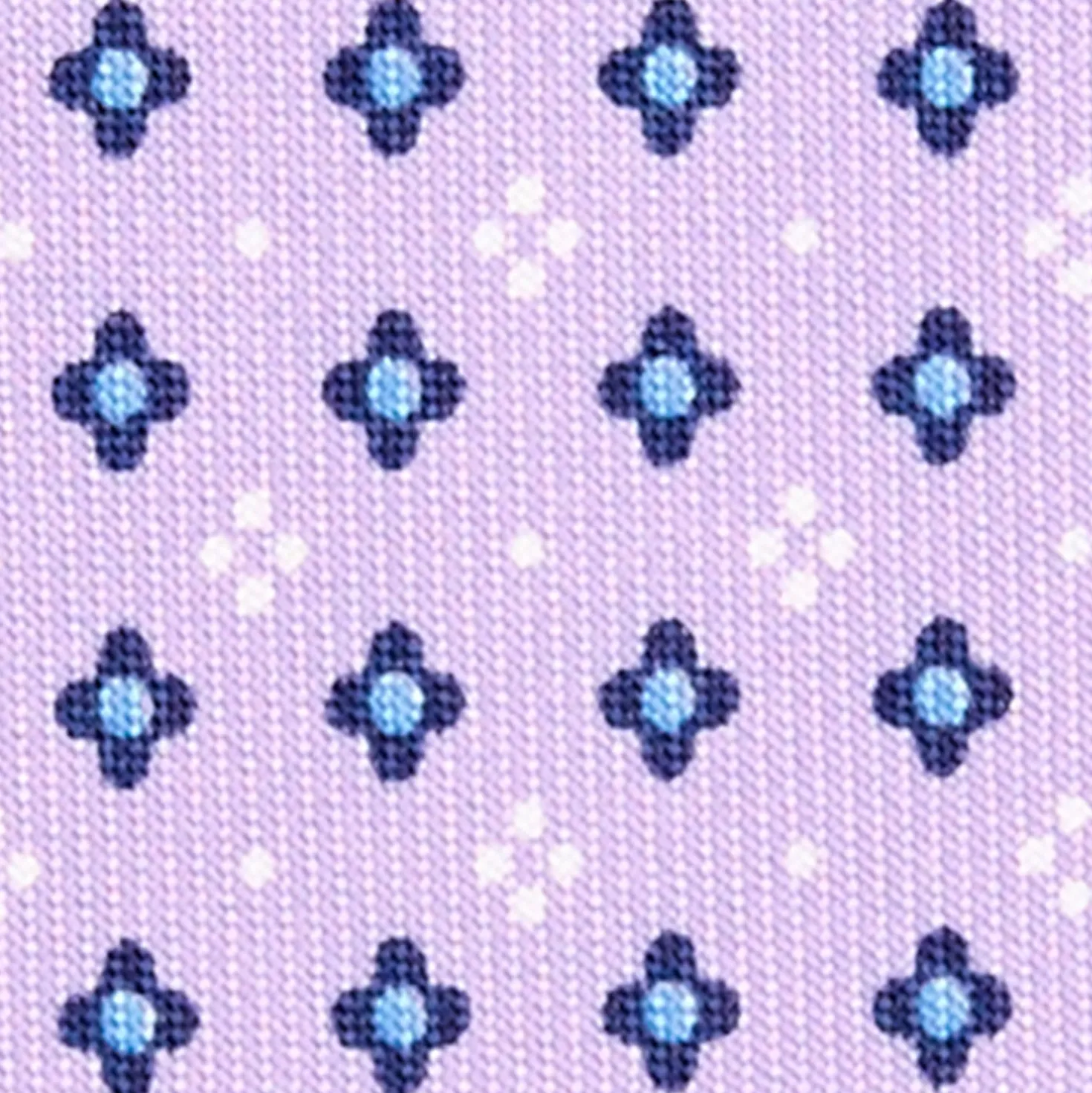 CRAVATTA SARTORIALE 5 PIEGHE IN SETA LILLA Microfantasia fiore