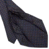 CRAVATTA SARTORIALE 9 PIEGHE IN SETA BLU SCURO Microfantasia fiore