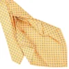 CRAVATTA SARTORIALE 9 PIEGHE IN SETA GIALLA Microfantasia fiore
