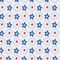 CRAVATTA SARTORIALE 7 PIEGHE IN SETA BIANCA Microfantasia fiore