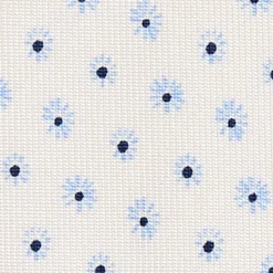 CRAVATTA SARTORIALE 5 PIEGHE IN SETA BIANCA Microfantasia fiore