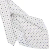 CRAVATTA SARTORIALE 5 PIEGHE IN SETA BIANCA Microfantasia fiore