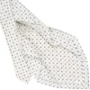 CRAVATTA SARTORIALE 7 PIEGHE IN SETA BIANCA Microfantasia fiore