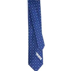 CRAVATTA SARTORIALE 5 PIEGHE IN SETA BLUETTE Microfantasia fiore