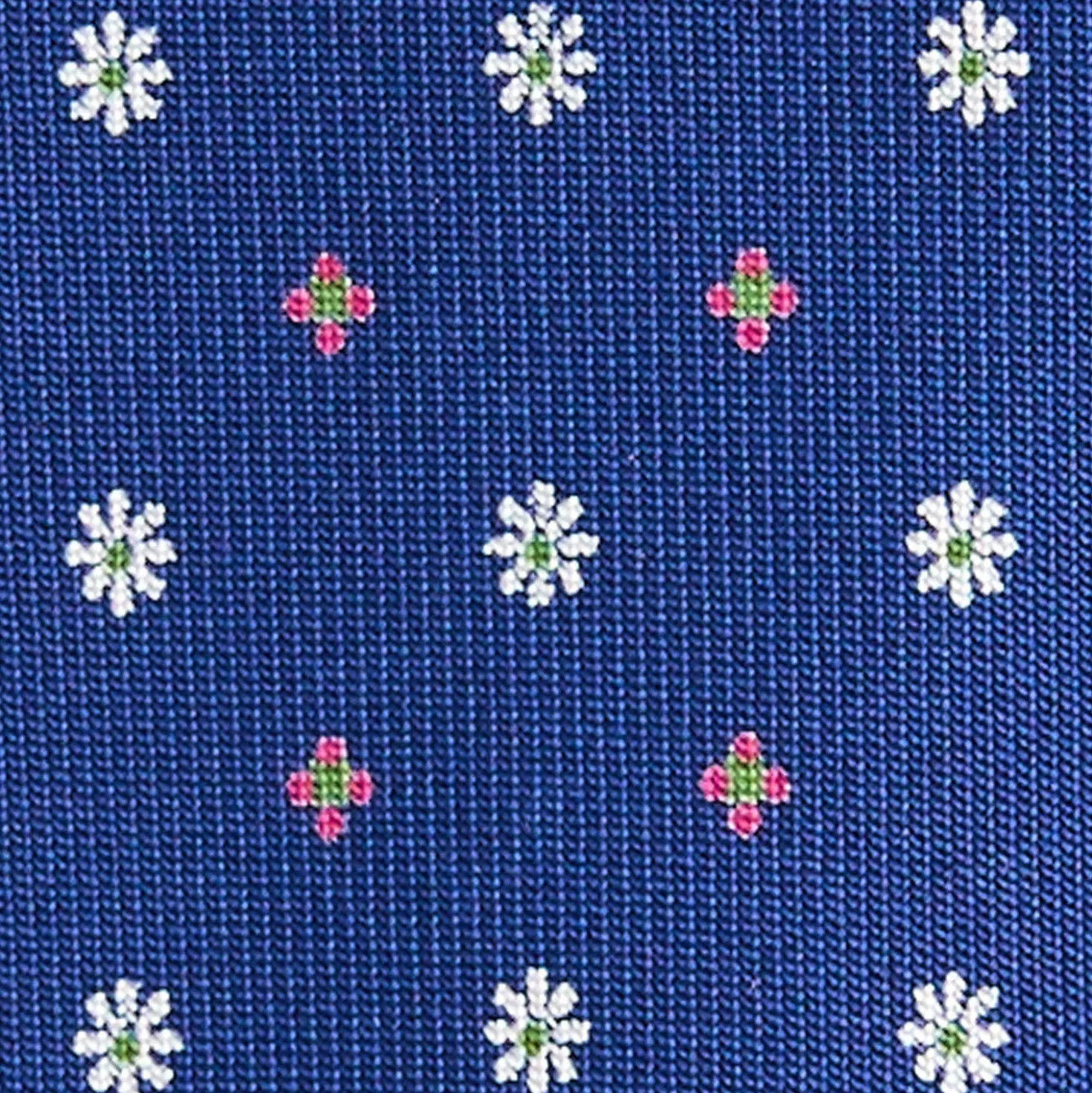 CRAVATTA SARTORIALE 5 PIEGHE IN SETA BLUETTE Microfantasia fiore