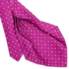CRAVATTA SARTORIALE 5 PIEGHE IN SETA FUCSIA Microfantasia fiore