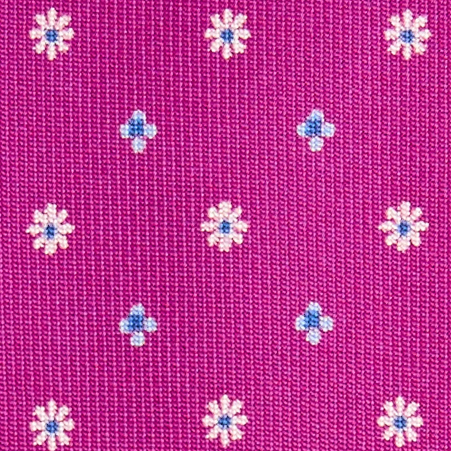 CRAVATTA SARTORIALE 5 PIEGHE IN SETA FUCSIA Microfantasia fiore