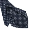 CRAVATTA SARTORIALE 5 PIEGHE IN SETA BLU SCUROMicrofantasia fiore