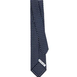 CRAVATTA SARTORIALE 5 PIEGHE IN SETA BLU SCUROMicrofantasia fiore