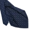 CRAVATTA SARTORIALE 5 PIEGHE IN SETA BLU SCUROMicrofantasia fiore