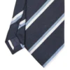 CRAVATTA SARTORIALE RIGATA In seta blu scuro