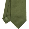 CRAVATTA SARTORIALE SETA JACQUARD VERDE OLIVA Tinta unita