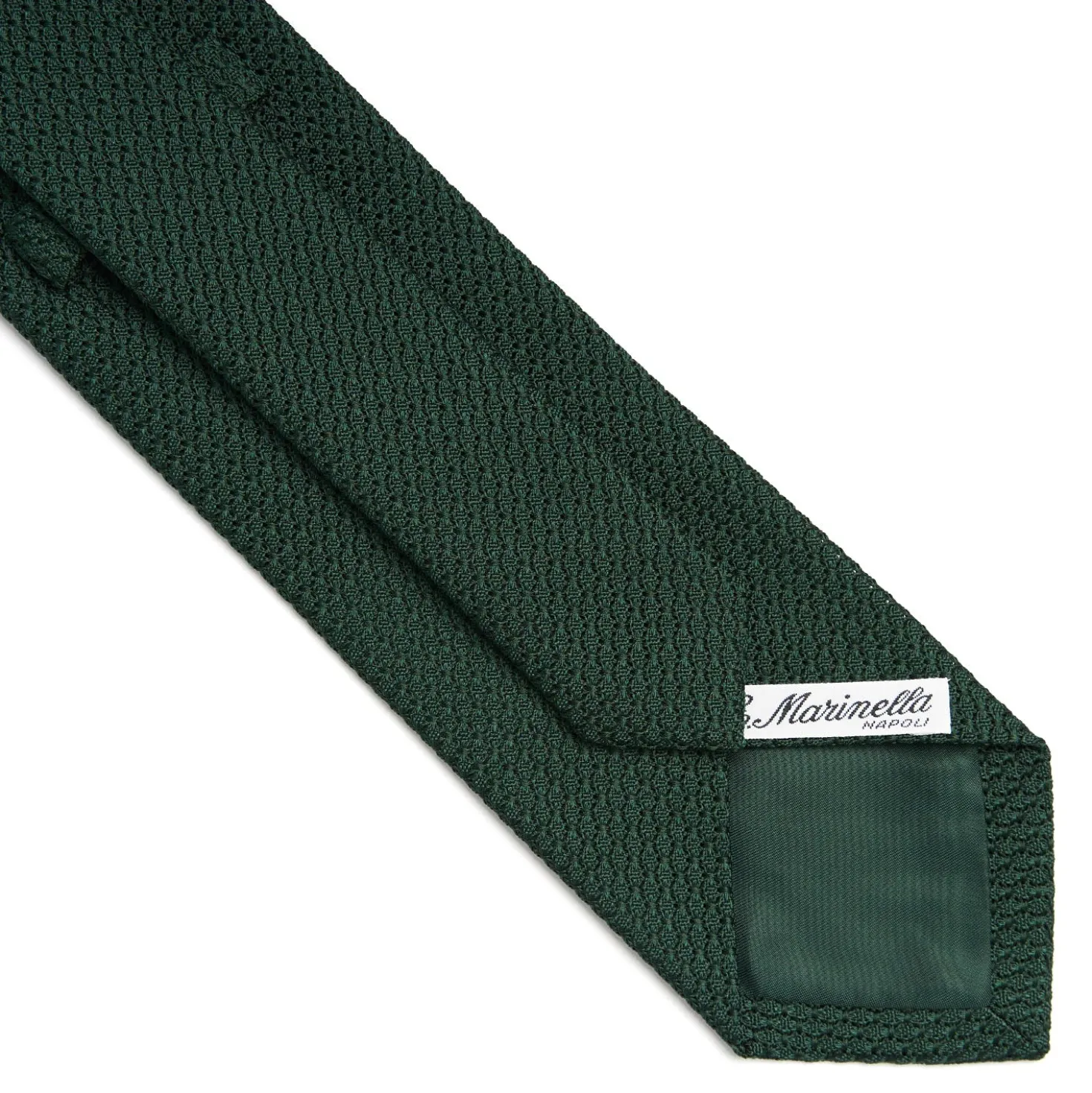 CRAVATTA SARTORIALE VERDE SCURO In garza di seta