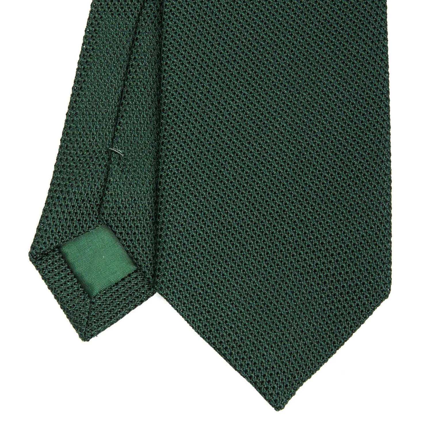 CRAVATTA SARTORIALE VERDE SCURO In garza di seta