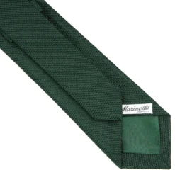 CRAVATTA SARTORIALE VERDE SCURO In garza di seta