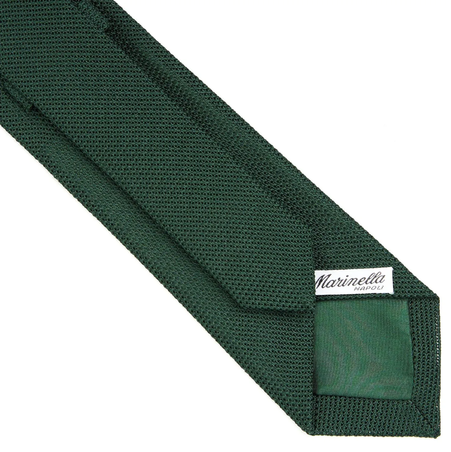 CRAVATTA SARTORIALE VERDE SCURO In garza di seta
