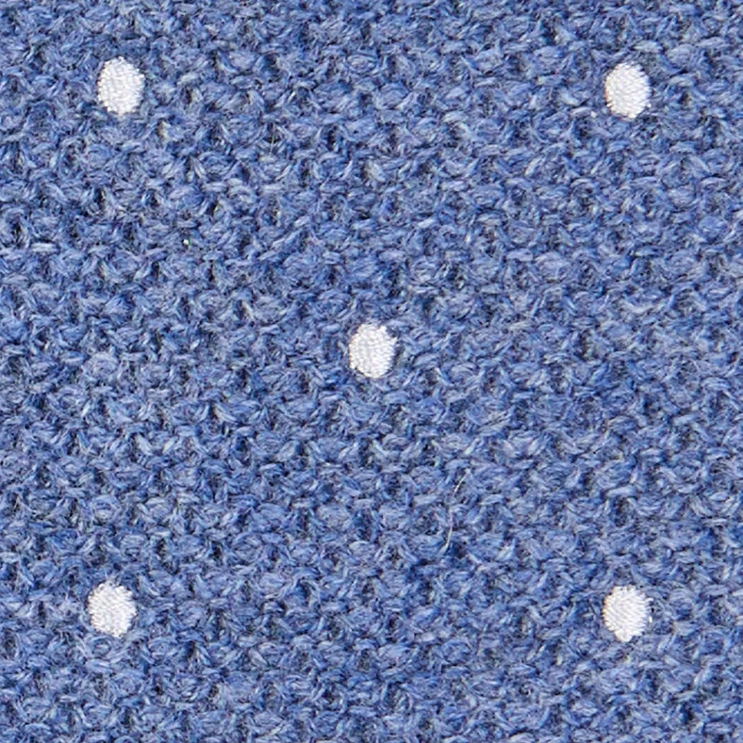 CRAVATTA TRICOT IN CASHMERE AZZURRO POLVERE Pois azzurro