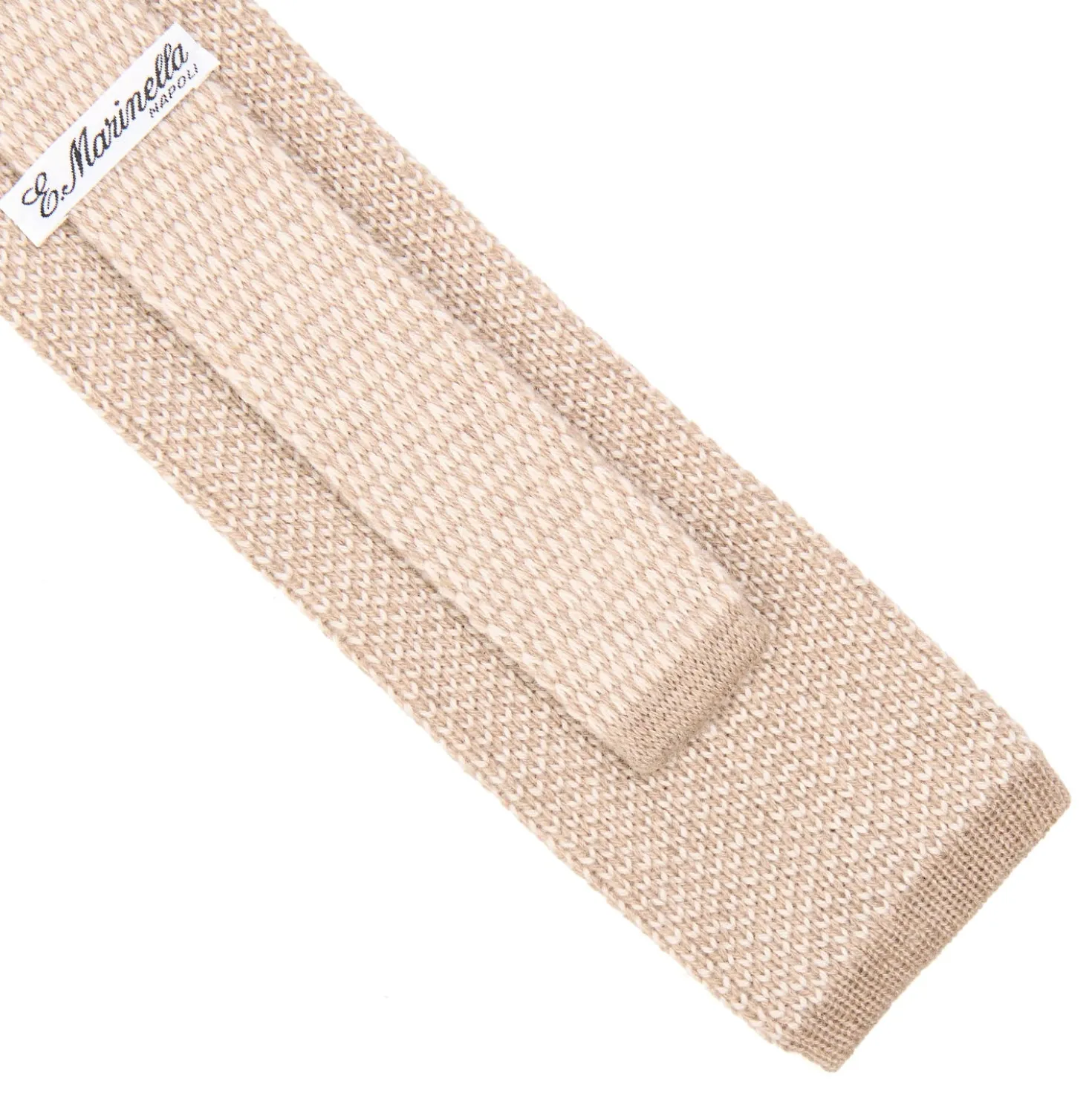 CRAVATTA TRICOT IN CASHMERE BEIGE Tinta unita
