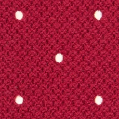 CRAVATTA TRICOT IN CASHMERE BORDEAUX Pois azzurro