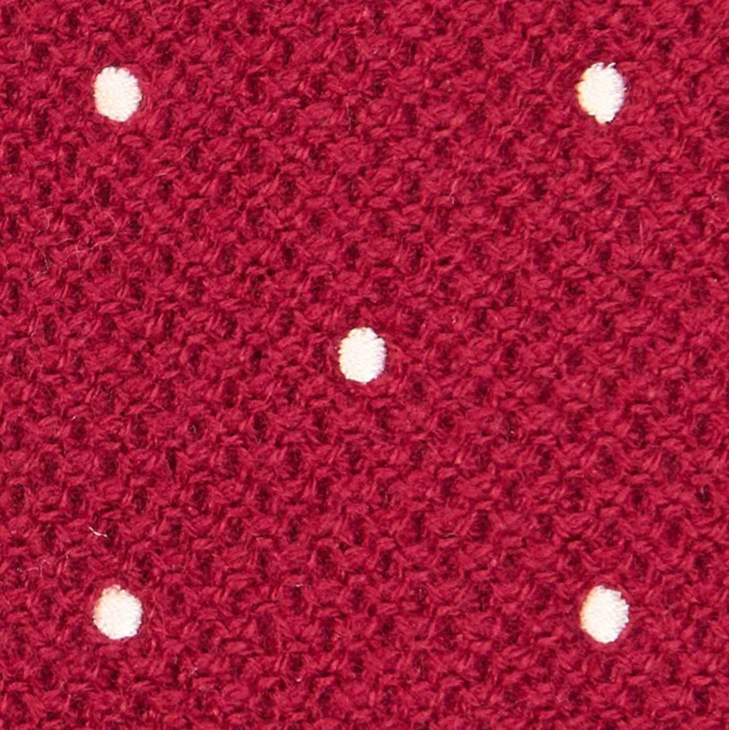 CRAVATTA TRICOT IN CASHMERE BORDEAUX Pois azzurro