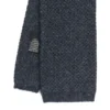 CRAVATTA TRICOT IN CASHMERE GRIGIO SCURO Tinta unita