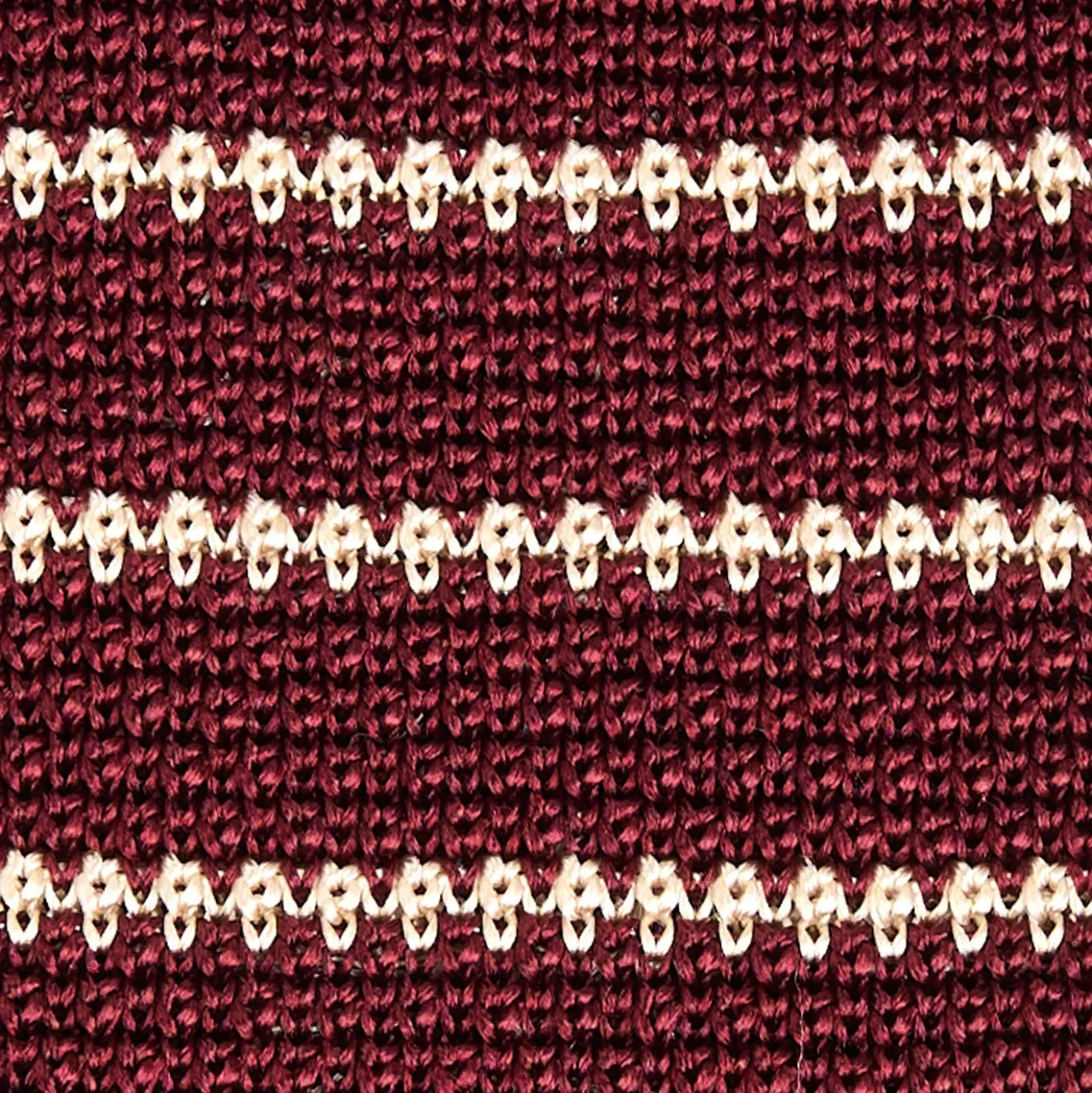 CRAVATTA TRICOT IN SETA BORDEAUX Rigata