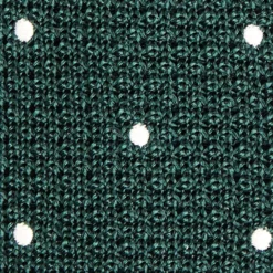 CRAVATTA TRICOT IN SETA VERDE SCURO Pois beige