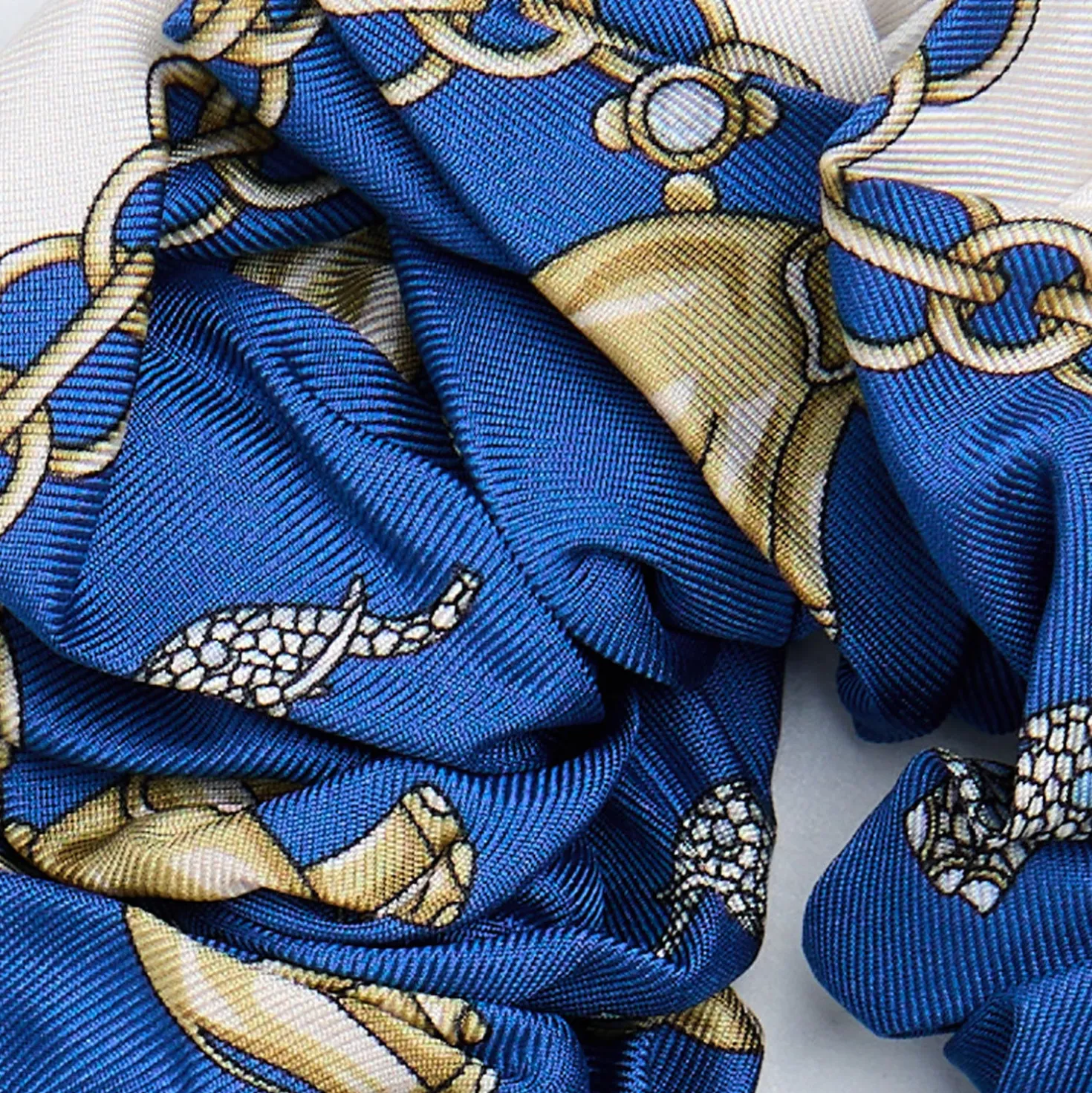 ELASTICO PER CAPELLI IN SETA BLU Lucky elephant