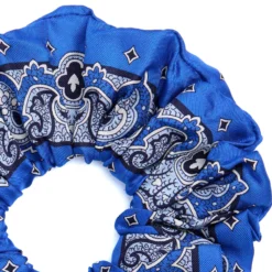 ELASTICO PER CAPELLI IN SETA BLUETTE Motivo greca