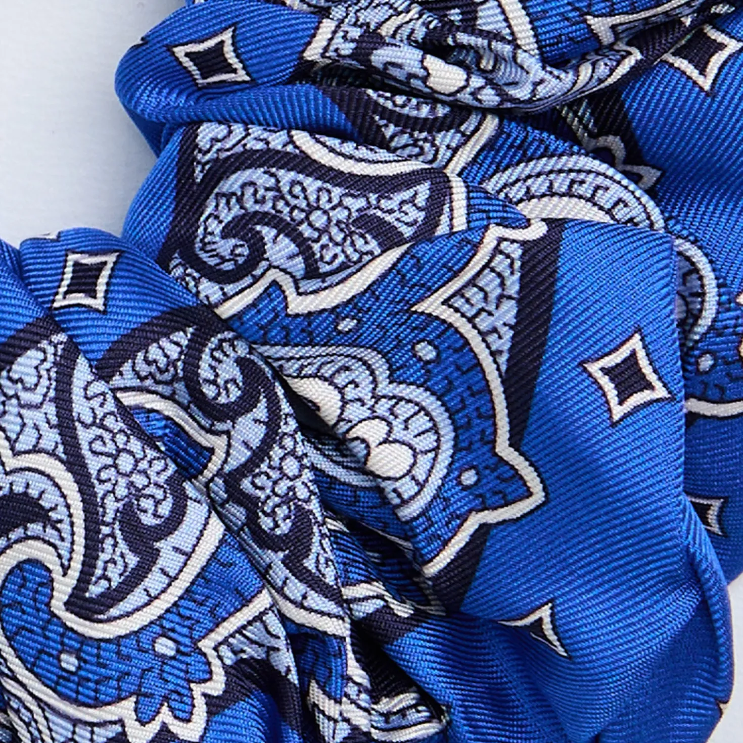 ELASTICO PER CAPELLI IN SETA BLUETTE Motivo greca