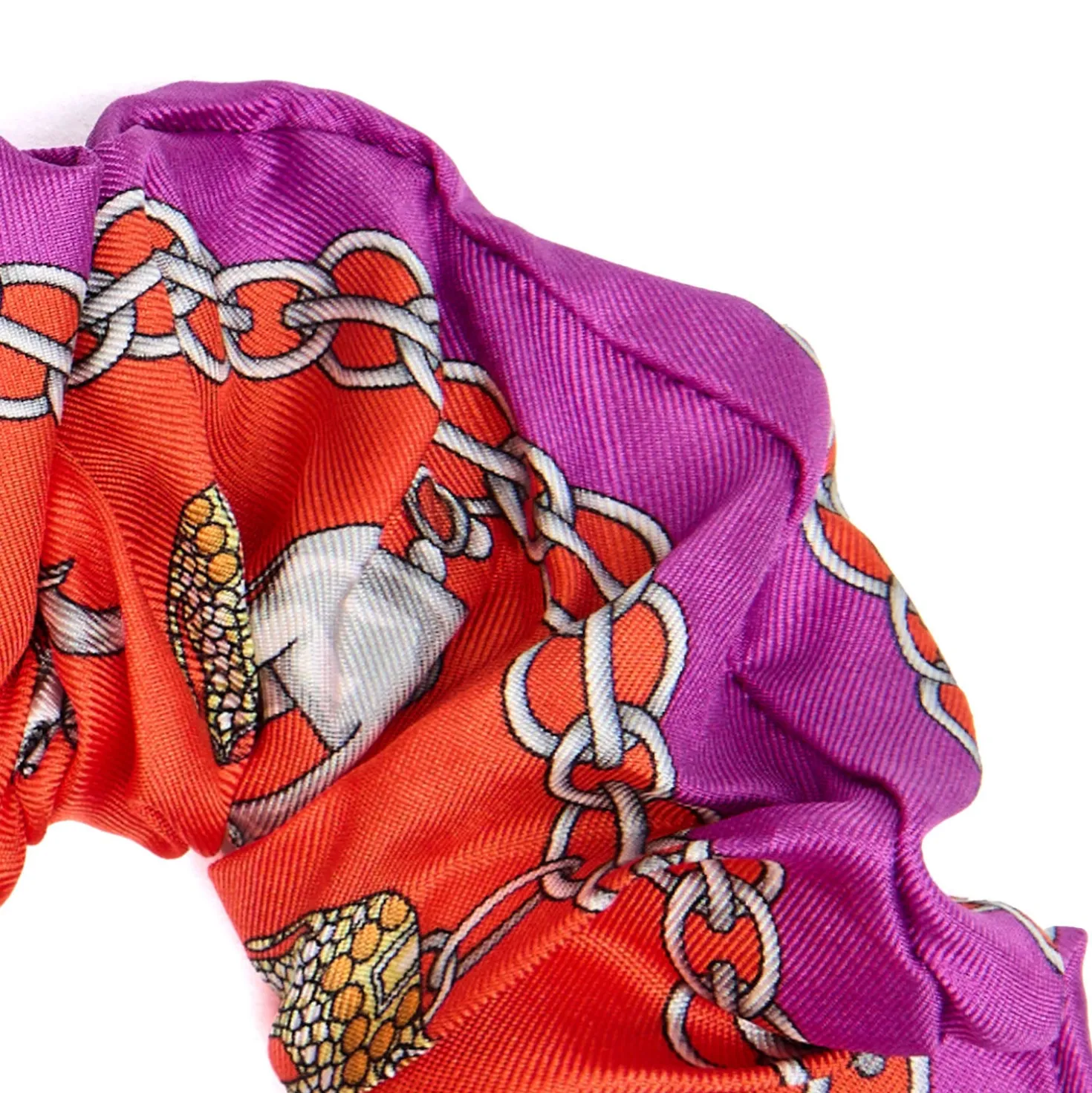 ELASTICO PER CAPELLI IN SETA FUCSIA Lucky elephant