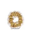 ELASTICO PER CAPELLI IN SETA GIALLO Motivo greca