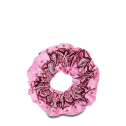 ELASTICO PER CAPELLI IN SETA ROSA Motivo greca