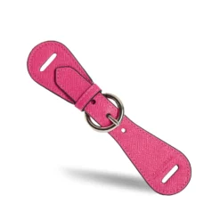 FERMAFOULARD IN PELLE FUCSIA Con fibbia argentata