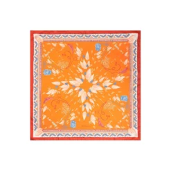 FOULARD ARANCIONE IN SETA E ORANGE FIBER Collezione orange fiber