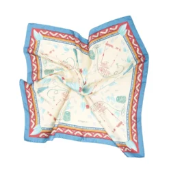 FOULARD BEIGE IN SETA E ORANGE FIBER Collezione orange fiber