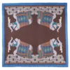 FOULARD BLUETTE E MARRONE SCURO IN LANA Motivo etnico