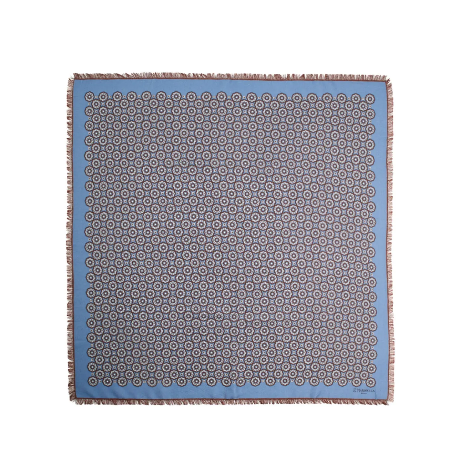 FOULARD IN LANA, CASHMERE E SETA 65 AZZURRO POLVERE Archivio inspiration 1985