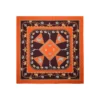 FOULARD IN SETA 90 ARANCIONE Elefanti portafortuna