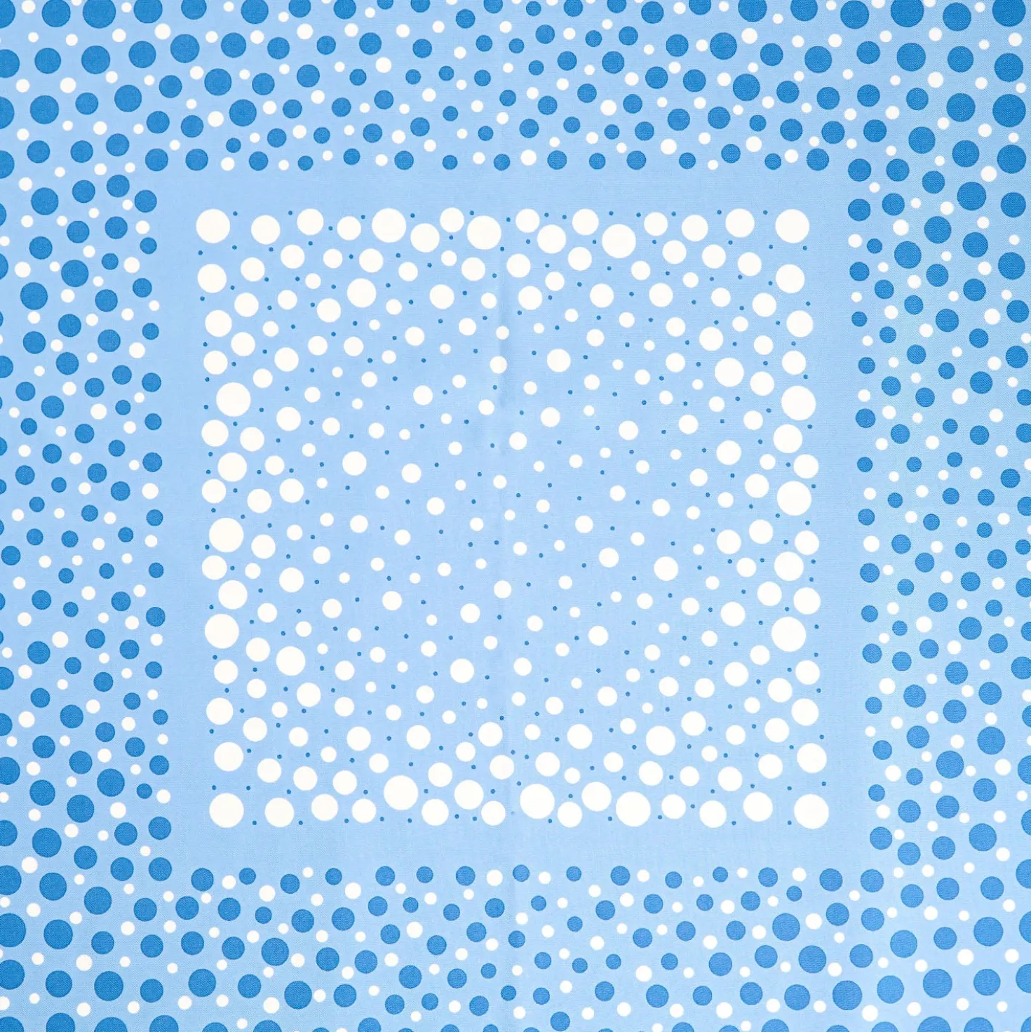 FOULARD IN SETA 65 AZZURRO Eleganza a pois