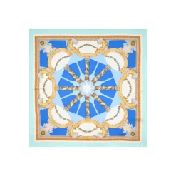 FOULARD IN SETA 90 AZZURRO Il chiostro di santa chiara