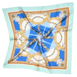 FOULARD IN SETA 90 AZZURRO Il chiostro di santa chiara
