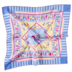 FOULARD IN SETA 90 AZZURRO La gelateria