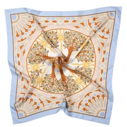 FOULARD IN SETA 90 AZZURRO Mosaico