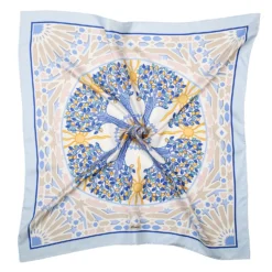 FOULARD IN SETA 90 AZZURRO Mosaico